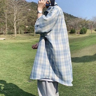 2024字母長袖襯衫 日系港風ins寬鬆襯衣 男生夏季潮百搭休閒外套