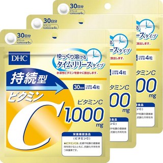 DHC 3개 세트 지속형 비타민C 30일분 (120립) × 3개 세트, 120정