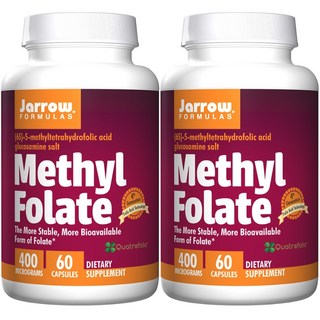 Jarrow FORMULAS 賈羅公式 甲基葉酸素食膠囊 400mcg, 60顆, 2罐