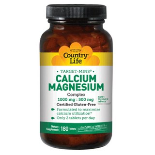 Country Life 鈣鎂補充錠, 180顆, 1罐