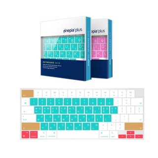 애플 맥북 프로 16 M1 M2 M3 M4 프로 max 16.2인치 한영 자판 문자인쇄키스킨, 1개, 마카롱-민트/맥북pro 16 M4