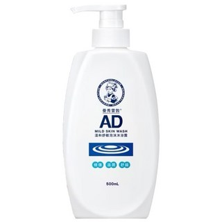 MENTHOLATUM 曼秀雷敦 AD溫和舒敏泡沫沐浴露, 500ml, 1瓶