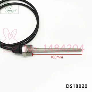 DS18B20 디지털 온도 센서 프로브 나사 스레드 BSP 1/2 인치1m PVC 3 와이어 케이블 SUS304 스테인레스 슬, 06 DS18B20 100mm probe