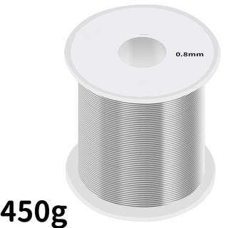 仟尚電商 電烙鐵助焊劑焊錫絲二合一 0.8mm焊錫絲 焊接不銹鋼銅鐵鋅鎳鋼電焊槍, 1個, 銲錫絲＋助焊劑（二合一）４５０ｇ