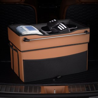 크레이지몬스터 트렁크 정리함 수납함 신발 보관함 차량용 세차 가방 툴백 몬스터박스, 몬스터박스 올리브브라운