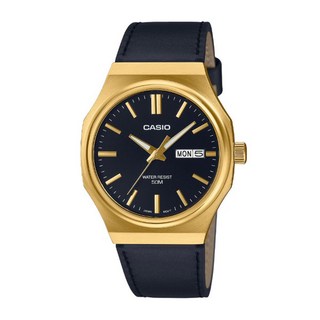 카시오 시계 MTP-E735GL-1A 금장 남성용 손목시계 가죽밴드 CASIO 정품