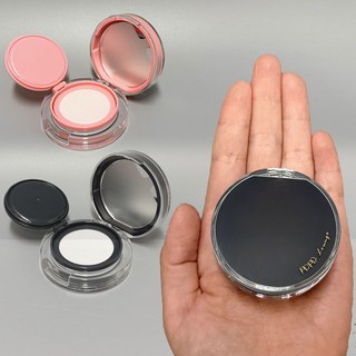 포포라운지 메쉬망 미니 쿠션 파데프리 화장품 용기 에어쿠션 케이스, 1개, 스위트핑크+블랙골드