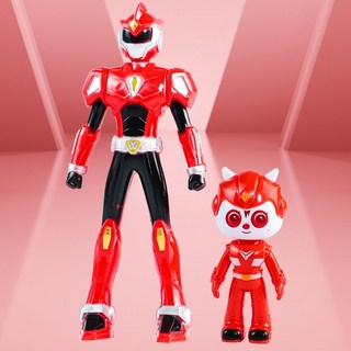 迷你特工隊變形玩具刀劍武器聲光版，兒童超能戰警玩具，迷你特工隊系列, 1個, 中號塞米加公仔