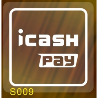 營業場所 行動支付貼紙 玻璃門貼紙 靜電貼 刷卡 電子錢包 PVC透明貼 營業標語 自動門貼紙 S001, 編號S009-ICASHpay,10X10CM升級靜電貼(無膠光滑面用)