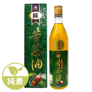 金牌 苦茶油，冷壓榨取，富含單元不飽和脂肪酸，健康美味，適用於各式料理。, 1個, 600ml