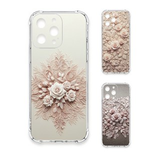 24H快速出貨 TRON S21/ FE/ Plus/ Ultra 粉色蕾絲玫瑰系列 四角防摔 軟殼 手機殼