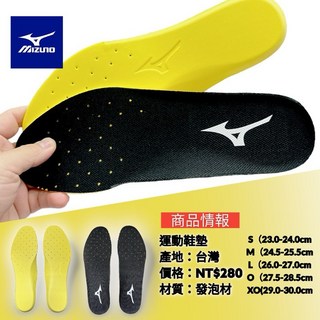 Mizuno 美津濃 運動鞋墊 J3TA230101