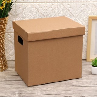 조립식 크라프트지 수납박스 종이 정리함(24x30), 1개
