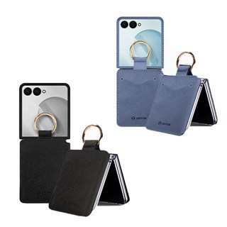 갤럭시Z플립7 제트플립7 가죽 카드 수납 핑거링 휴대폰 케이스