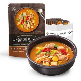 쏘리맘 차돌 된장찌개 25개 BOX 엠에스푸드 즉석 요리 캠핑 간단 간편 엄마손맛 간편식 혼밥 음식, 600g