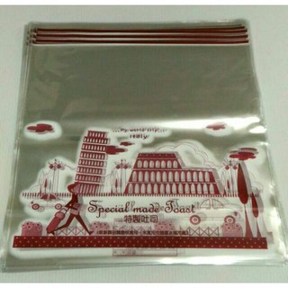 12兩吐司袋100入(附金線) - 台灣製造半條土司袋/麵包袋, 1個, 12兩吐司袋-酒紅色100入