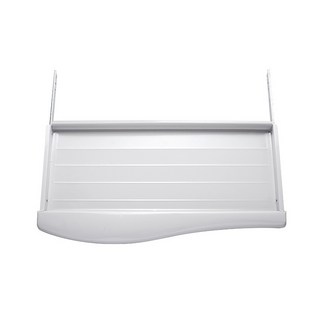 偉益直銷 廠家直銷鐵鍵盤託架 電腦桌辦公桌帶滑軌加厚鐵鍵盤架, 1個, 灰白