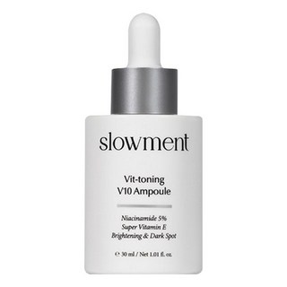 Slowment Vit-toning V10 Ampoule 精華液，30ml，含5%菸鹼醯胺，維生素E，透亮肌膚, 1件, 30ml