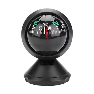 Mandark 자동차 나침반 하단 스틱이 있는 차량 나침반 볼 대시 마운트 조절 가능한 자동차 내부 액세서리 내비게이션 하이킹 방향 안내 SUV 트럭 RV용 범용, Mandark 자동차 나침반, 하단 스틱이 있는 차량