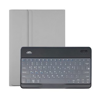 삼성 갤럭시탭 아이패드 콤비 블루투스 키보드 케이스 북커버 S펜수납, 그레이, 1개