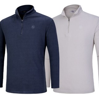 [이지바이] (1+1) 남성 플리스 기모 집업티_프리미엄 폴라플리스 후끈 기모 소프트웜 긴팔 집업 티셔츠