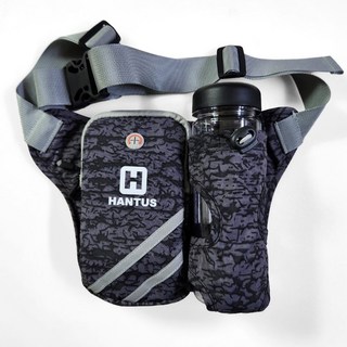 한투스 등산힙색 등산 물병 파우치 허리가방 허리쌕, 그레이 블랙