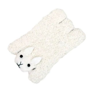 臺灣*出貨 可愛手工制羊毛氈動物杯墊餐墊隔熱墊老虎貓咪桌面裝飾擺件拍攝, 咩咩羊, 1個