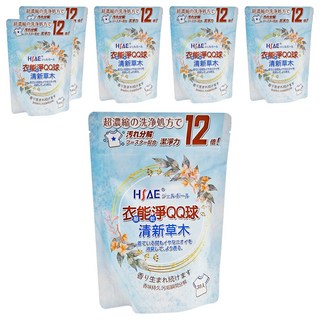 HSAE 衣服能乾淨QQ球 清新草木香, 30顆, 6袋