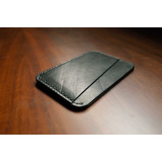 手縫真皮隨身輕便鈔票夾 黑色 簡約便攜 男士必備