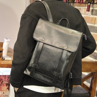 新款男士牛皮雙肩包大容量書包筆記本電腦包戶外休閒【奧特萊斯】