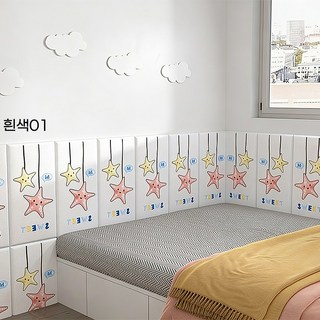 방일 셀프 접착식 부딛힘방지 벽인테리어 시트지, 6개, 흰색01(68*33*0.75cm)