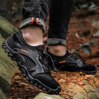 男士釣魚涉水鞋 溯溪鞋 網鞋 登山鞋戶外休閒鞋 防滑耐磨透氣運動鞋