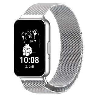 Nuart Galaxy Fit 3 米蘭尼斯金屬錶帶, 1個, 銀色