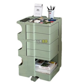 收納櫃可床邊北歐網紅儲物櫃零食移動簡約床頭櫃客廳, 抹茶綠【免安裝】,2層【質保五年】, 1個