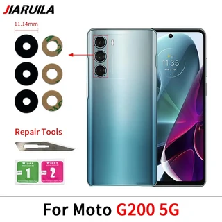 모토로라 모토 G10 G20 G30 G24 Power G100 G200 5G 용 접착 스티커가있는 새 후면 카메라 유리 렌즈 커버, 11 G200 5G