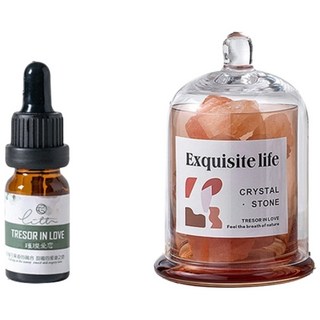 litt 水晶香氛石禮盒 MZ0089，居家香氛，空氣淨化，舒緩壓力，精美禮品, 玫瑰、茉莉、雪松、白麝香