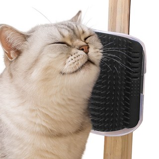 견행묘행 고양이 셀프 그루밍 브러쉬 털관리 빗, 2개, 블랙-L