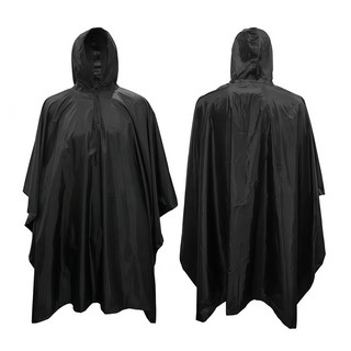 판초우비 작업용 비옷 우의 등산 우비 보관파우치포함, 1개, 블랙