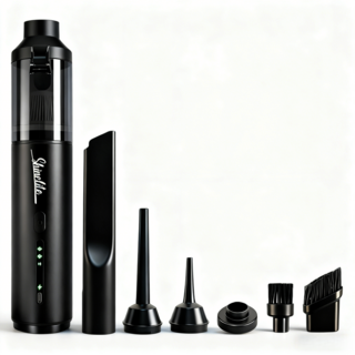 반짝이는별 KC 인증 16000Pa 강력 무선 미니 소형 3in1 에어건 청소기, 블랙, YHL-YI-VAC01