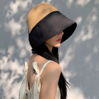 여성모자 라피아햇 여성버킷햇 버킷햇 썬캡 자외선차단모자