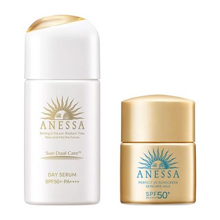 아네사 ANESSA 아네사 데이 세럼 트라이얼 세트 a 아침용 주간용 에센스 크림 로션 30mL+12mL, 1개