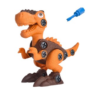 JoyBaby 組裝恐龍玩具 兒童玩具恐龍蛋 DIY霸王龍三角龍益智積木 拆卸拼裝恐龍 擰螺絲玩具, 霸王龍-螺絲刀版, 1個