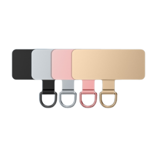 Justsong 超薄不鏽鋼手機夾片 強力承重 耐用, 1個, 香檳金／D扣／長方形