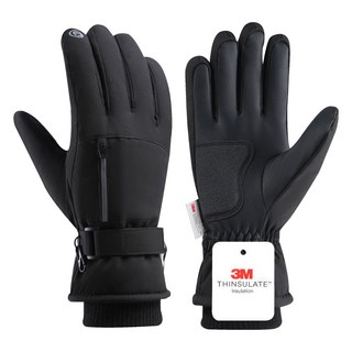 摩托車手套 觸控手套 防水防風保暖騎士手套 機車手套, 黑