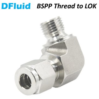 SS316 엘보 BSPP G 스레드 to LOK 1/8 1/4 3/8 3 6 8 10 mm 튜브 피팅 ISO228/1 3000psig 스테인리스 스, 02 0.5 inch BSPP, 03 14 mm LOK, 1개