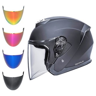 기어러스 오토바이 헬멧 ZX 초경량 스쿠터 헬멧 오픈페이스 헬멧 오토바이용품 배달대행 초경량헬멧, 기본 투명 쉴드