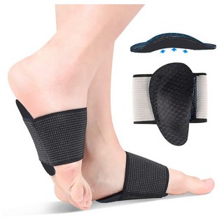 鞋博士氣墊彈力足弓墊繃帶足弓鞋墊 扁平足鞋墊足弓支撐低足弓, 1個, 繃帶款(穿於腳上)