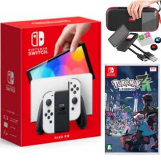 닌텐도 스위치 OLED 본체 화이트 + 포켓몬스터 스칼렛 + 주변기기 7종, HEG - 001 (본체 + 주변기기 7종)