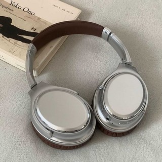 레트로헤드폰 헤드셋 클래식 휴대용 Y2K 패션 빈티지, 실버 브라운