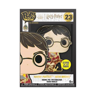 FUNKO POP! PIN 哈利波特騎掃帚別針 FN85563，超萌行銷，哈利波特迷必備收藏，展現獨特魔法魅力, 1個